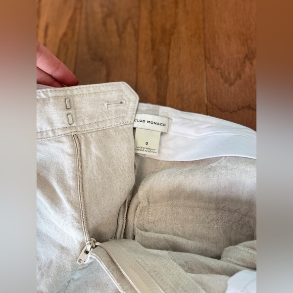 CLUB MONACO Hadarahh Pants in Flax Linen Pants Straight Leg - Picture 8 of 15